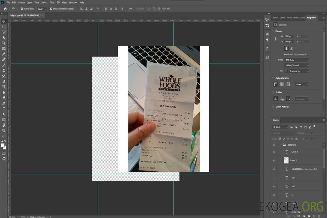 Reçu de paiement pour le marché des aliments entiers du Canada template Reçu de paiement pour le marché des aliments entiers du Canada template